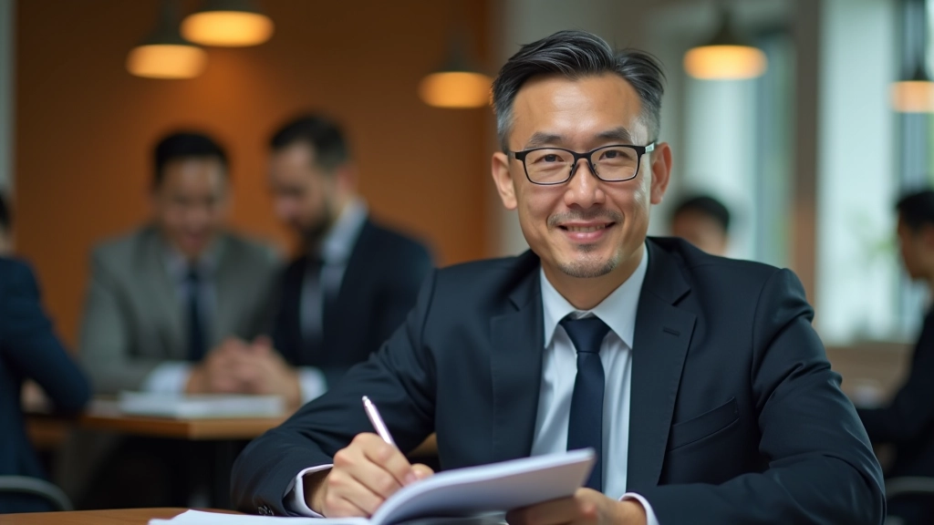 Professional taking notes during conversation, demonstrating engaged and thoughtful response to what colleague is sharing
